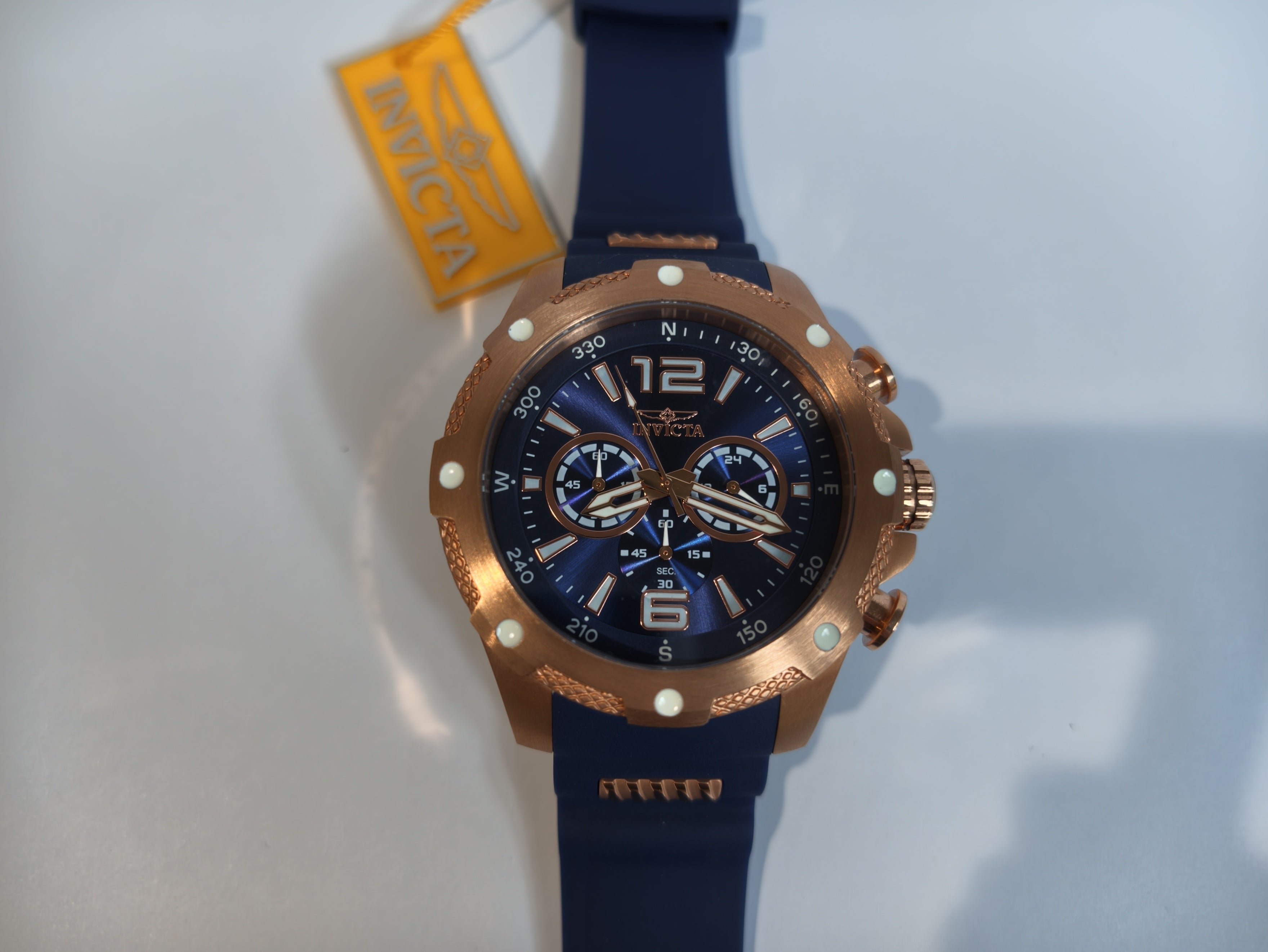 I-Force Axis watch case back detail showing stainless steel and Force engraving 