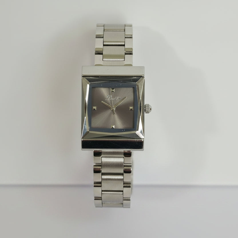 Women's Stainless Steel Square Watch - Link Bracelet - 4 Colors - Crystal Dial
