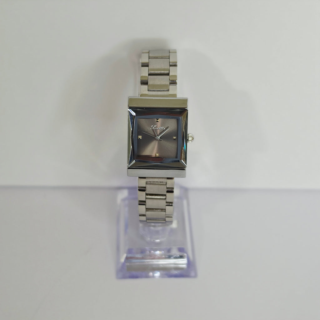 Women's Stainless Steel Square Watch - Link Bracelet - 4 Colors - Crystal Dial