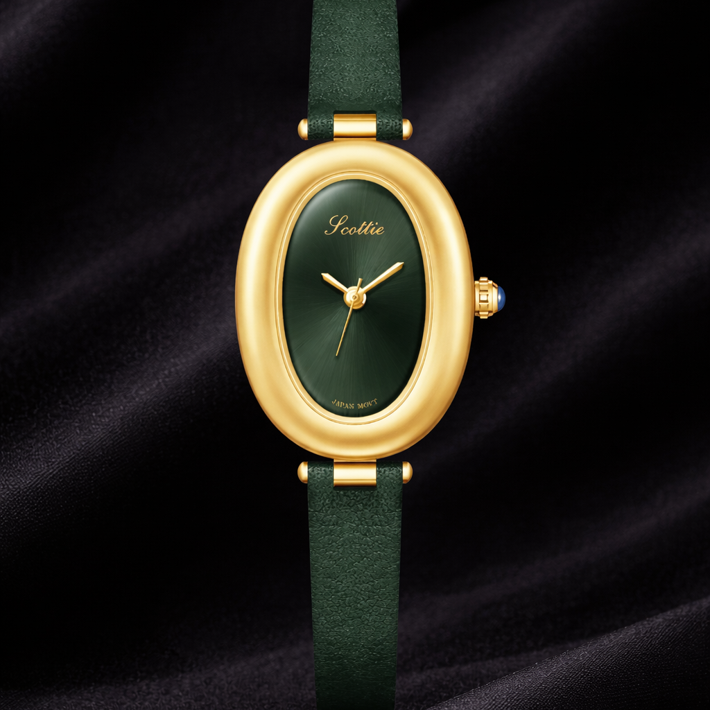 women’s leather watch

minimalist women’s watch

gold case women’s watch

elegant women’s wristwatch

oval women’s watch