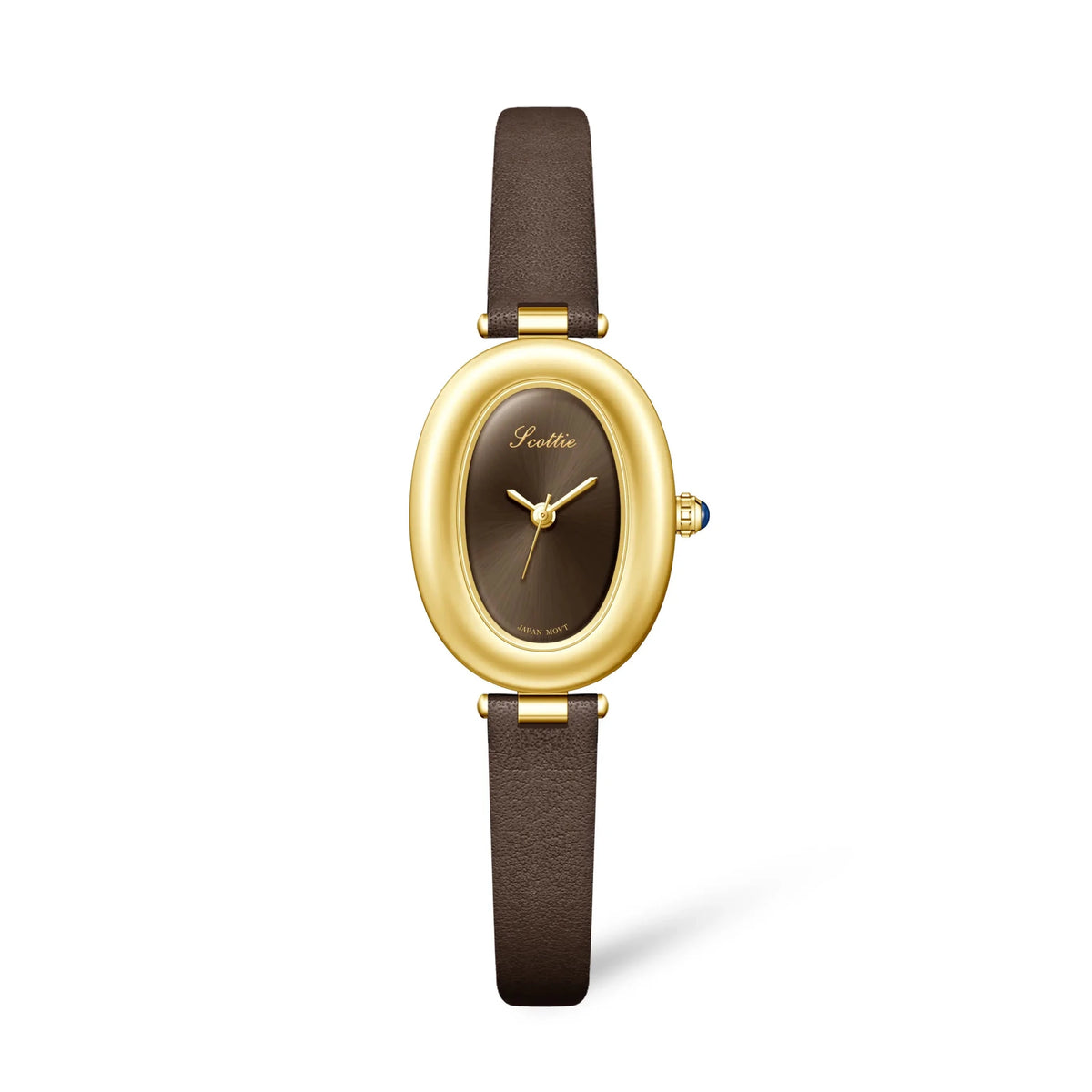 Women's Small Gold Oval Watch Dual Leather Strap Minimalist Jewelry Watch - GOLDASEEL