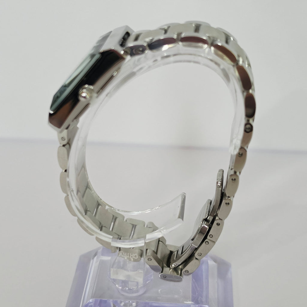 Women's Square Link Bracelet Watch 4 Colors Crystal Dial Jewelry Style - GOLDASEEL
