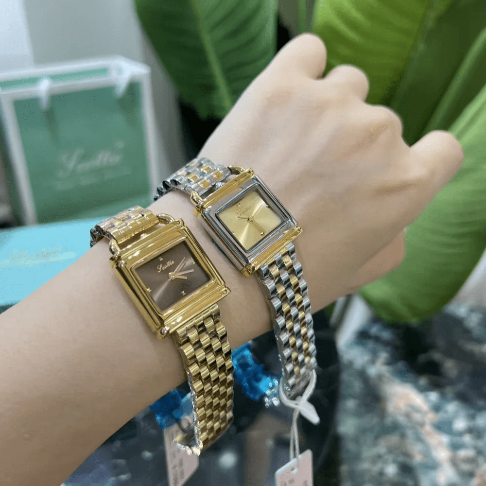 Watch Marble Stone Dial Two-Tone Finish - GOLDASEELWatch Marble Stone Dial Two-Tone Finishwomen's watchesGOLDASEELGOLDASEEL#original_value#