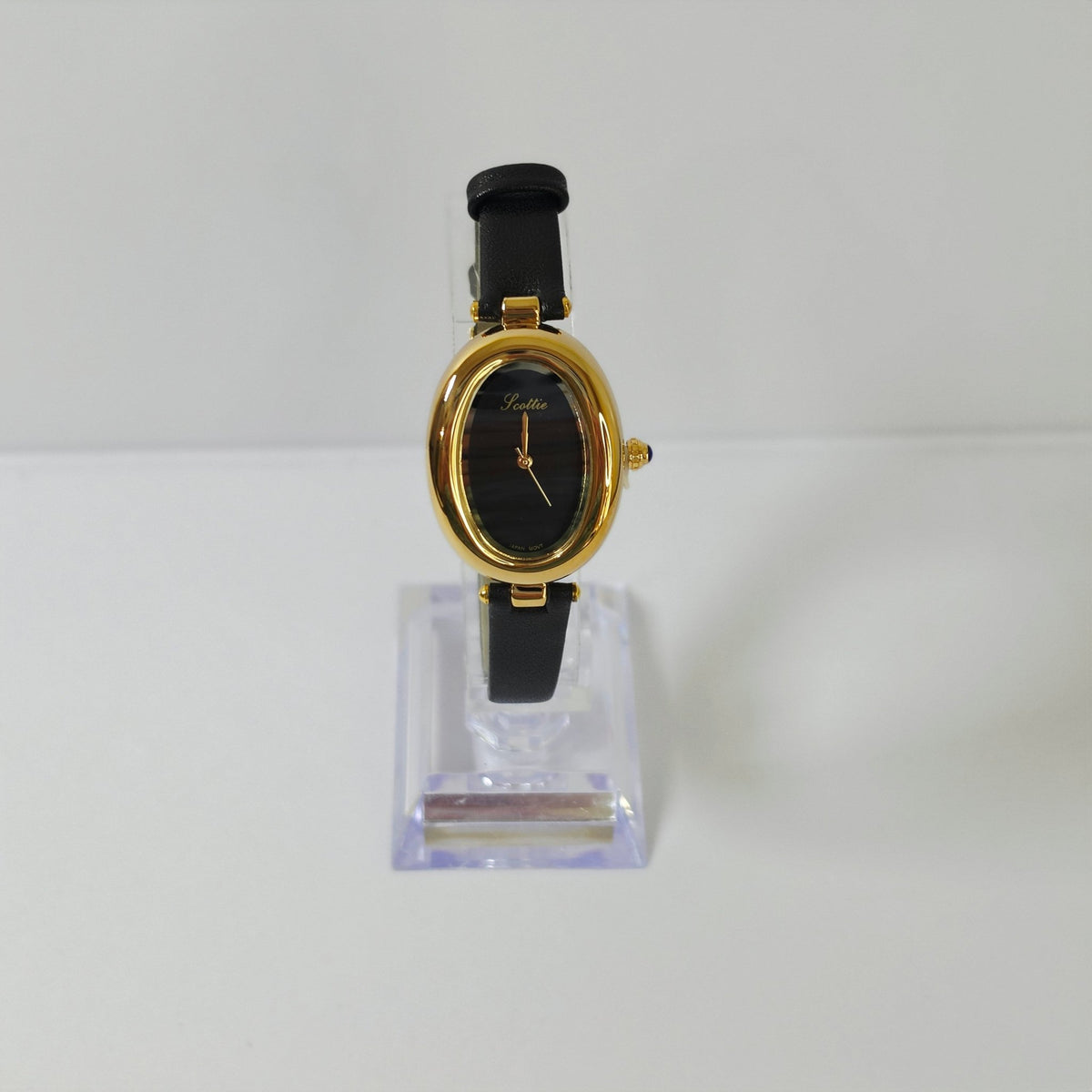 Women's Small Gold Oval Watch Dual Leather Strap Minimalist Jewelry Watch - GOLDASEEL