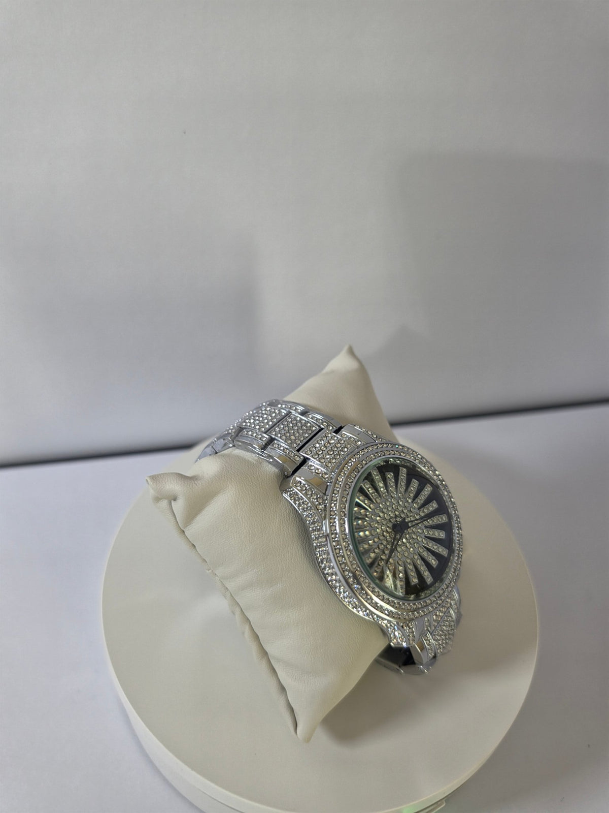 Luxury Women's Watch with Iced Sunburst Dial in Gold & Silver - GOLDASEEL