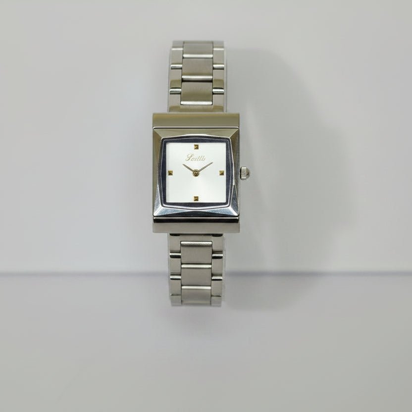 Women's Square Link Bracelet Watch 4 Colors Crystal Dial Jewelry Style - GOLDASEEL