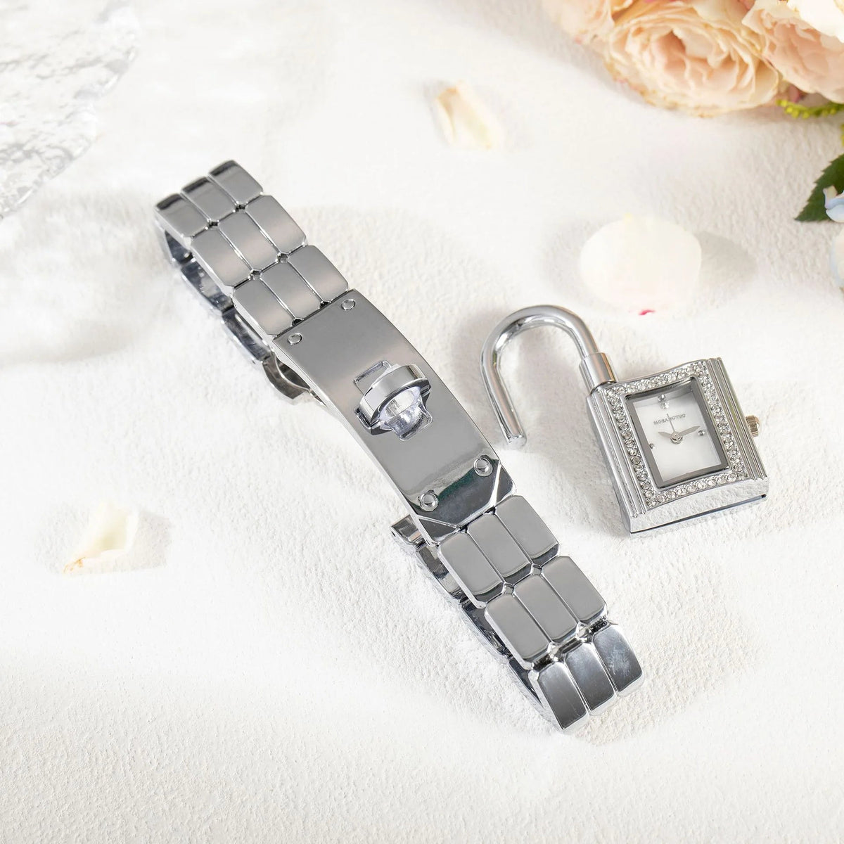 Luxury Women's Watch with Diamond Style Crystal Bracelet Design - GOLDASEEL