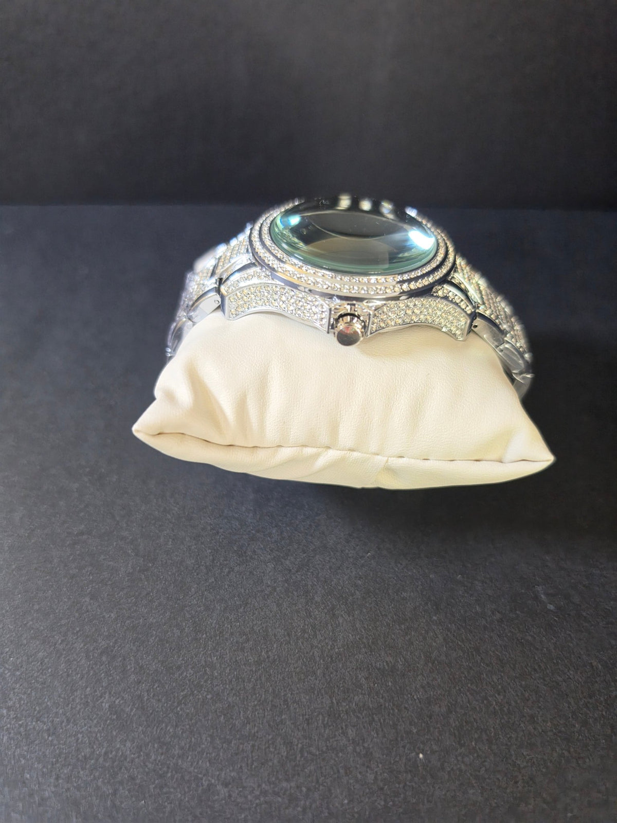 Luxury Women's Watch with Iced Sunburst Dial in Gold & Silver - GOLDASEEL
