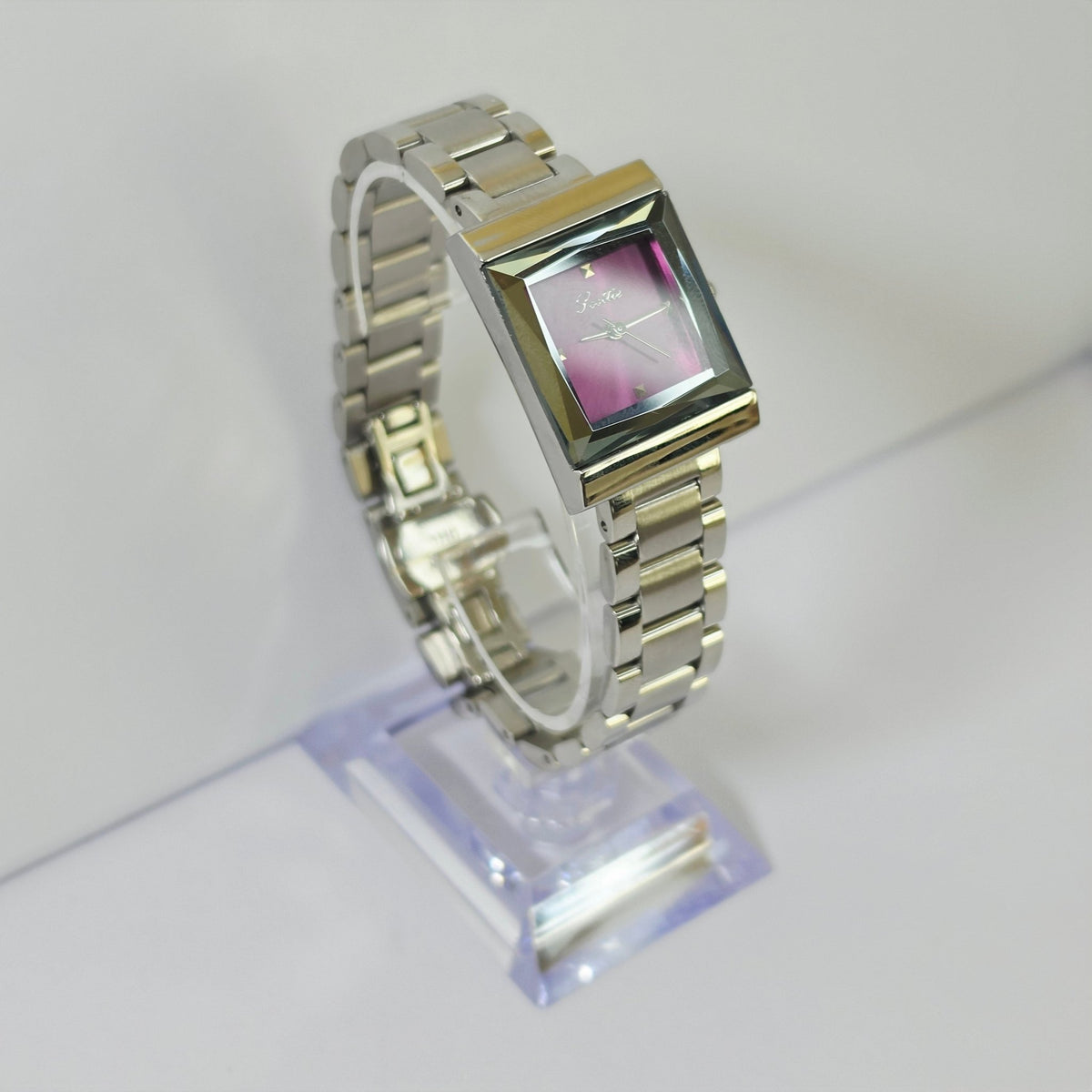 Women's Square Link Bracelet Watch 4 Colors Crystal Dial Jewelry Style - GOLDASEEL