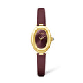 Women's Small Gold Oval Watch Dual Leather Strap Minimalist Jewelry Watch - GOLDASEEL