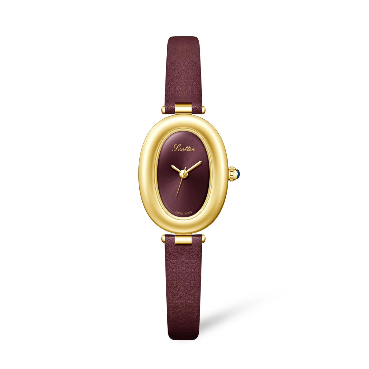 Women's Small Gold Oval Watch Dual Leather Strap Minimalist Jewelry Watch - GOLDASEEL