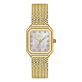 Crystal Diamond Dial Women's Watch - Gold Mesh Jewelry - GOLDASEEL