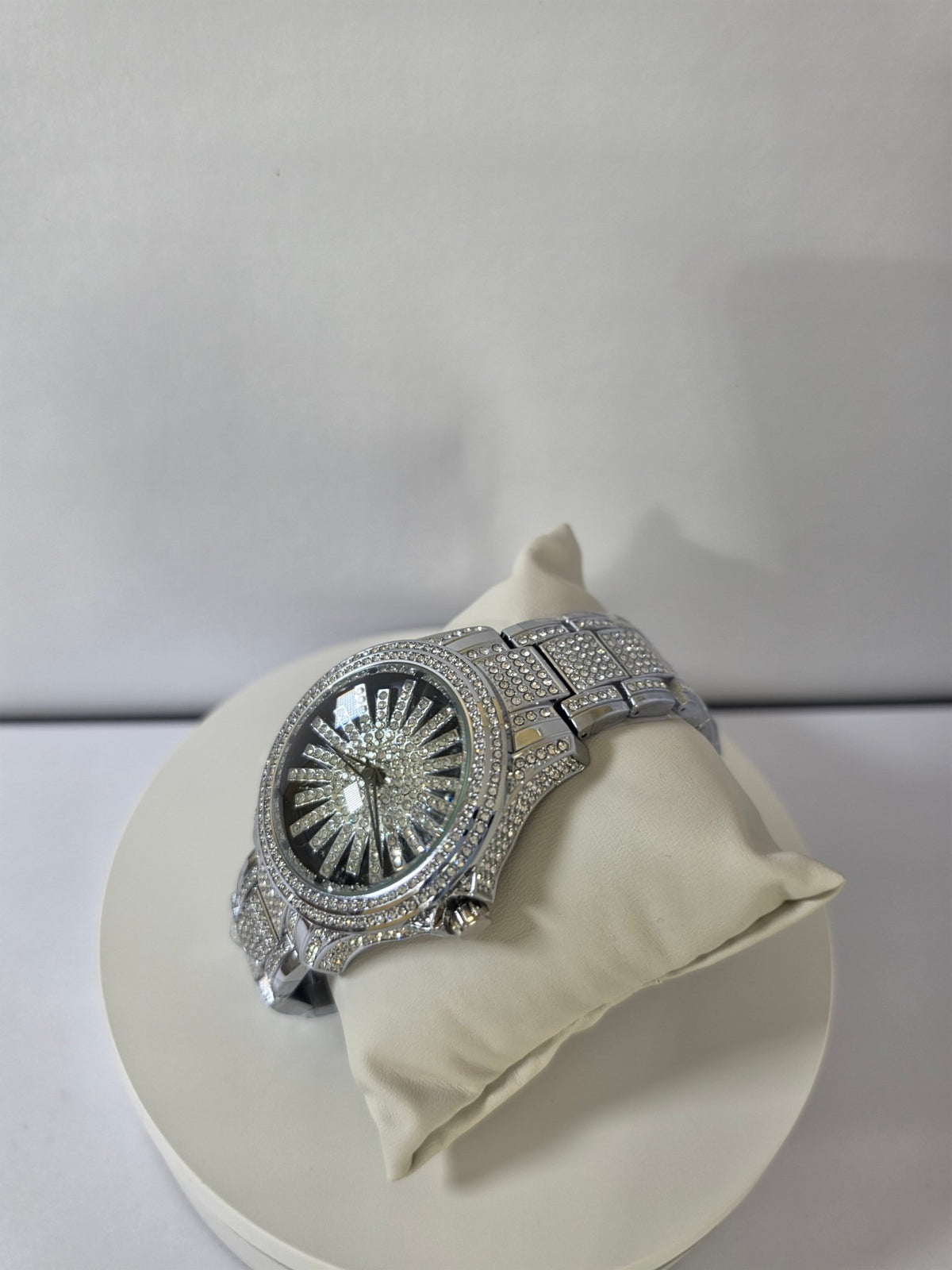 Luxury Women's Watch with Iced Sunburst Dial in Gold & Silver - GOLDASEEL