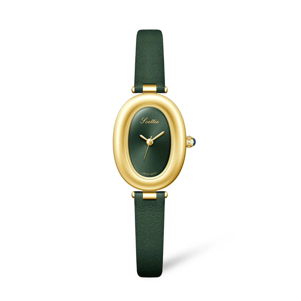 Women's Small Gold Oval Watch Dual Leather Strap Minimalist Jewelry Watch - GOLDASEEL