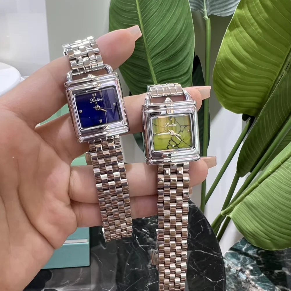 luxury watch
women bracelet watch
square dial watch
stainless steel watch
fashion women watch
elegant wristwatch
jewelry watch
gift for her
