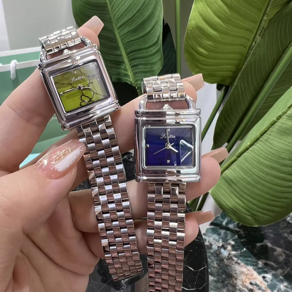 luxury watch
women bracelet watch
square dial watch
stainless steel watch
fashion women watch
elegant wristwatch
jewelry watch
gift for her
